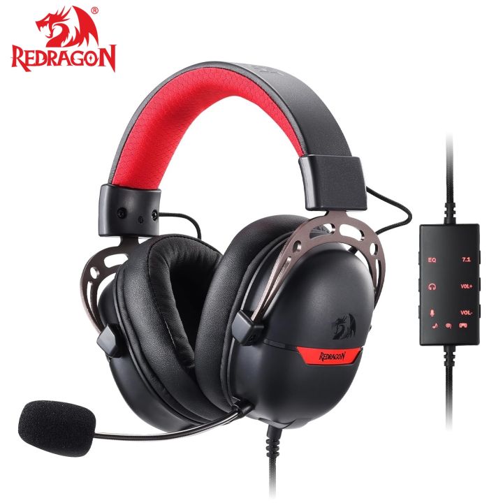 Redragon H376 Aurora USB Wired Gaming Headset 7.1 Surround Sound Over-Ear Headphone w/40 MM Audio Drivers, Advanced EQ Mode, 240g Lightweight