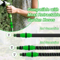 Expandable Garden Hose Repair Kit 10PC Dual-Channel Hose Female Male Connectors Pockets Hose for 3/4In 5/8In Garden Hose. 