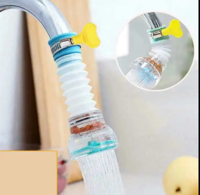 Kitchen Faucet Sprayer,360 Degree tap shower Rotary badge Easy / rotatable water filter Adjustable Flexible Kitchen Faucet Tap for Kitchen and Bathroom organizer / kitchen tools water saving Adjustable Flexible clip tap shower