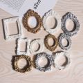 Multi-purpose DIY Resin Photo Frame Rustic 3D Mini Mirror Props Miniature Mirror Small Model Phone Shell Material. 