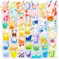 Bubble Milk Tea Stickers 50pcs Bubble Milk Tea Sticker Set Waterproof Diy Decal Kit for Phone Laptop Skateboard Cute Graffiti Design for Southeast Asian Buyers Cute Bubble Tea Stickers. 