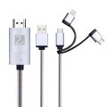 Micro-USB TYPE C to HDMI 3 in 1 2K HDTV TV Connector USB Adapter Cable for Monitor iPhone iPad Android Smartphone. 