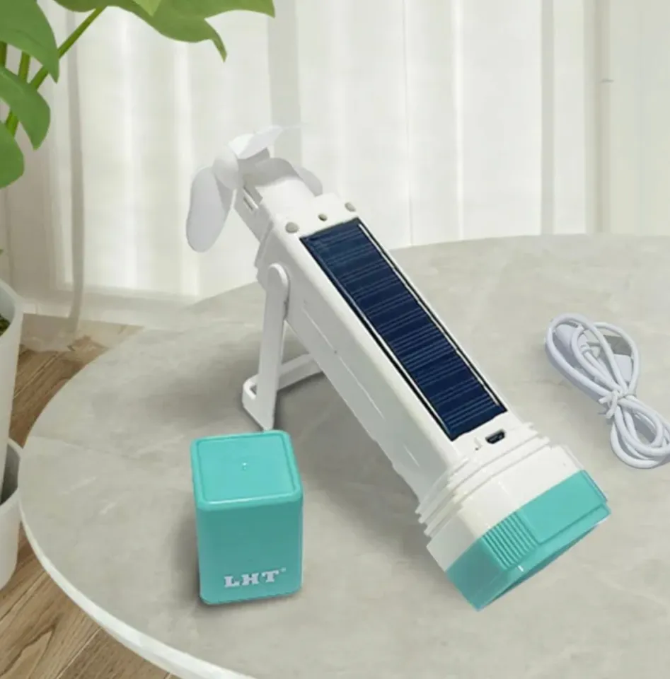 Solar Rechargeable LED Flashlight With Fan and Lantern LED Charging Light  Lamp | Daraz.pk