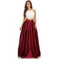 Storeify Box Pleats Korean Satin Silk Maxi Skirt for Women with Inner Cancan, Flared Long Skirt, Waist Sizes 26-40. 