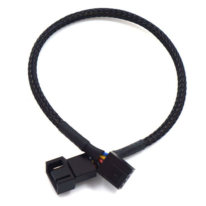 1pc Sleeved Male To Female CPU Fan Wire Plug Backword Fan 4P Adapter ...