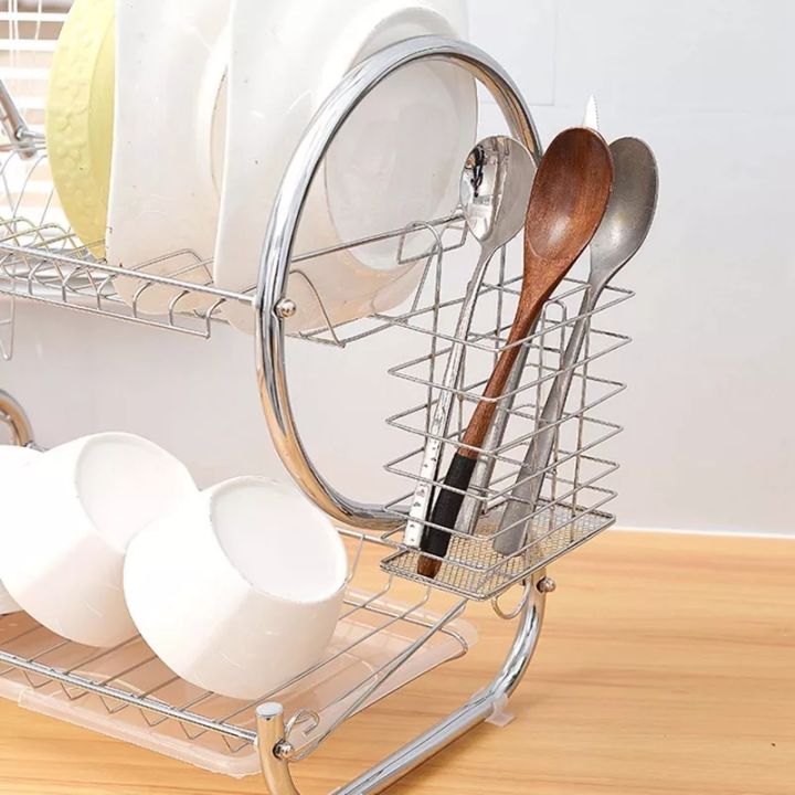 Best%20Of%202023%20S%20Shape%20Double%20Decker%20Dish%20Rack%20Plate%20Dish%20Spoon%20Fork%20Bowl%20Cup%20Drain%20Rack%20Kitchen%20Organizer%20-%20Image%204