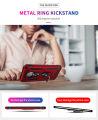 Lereach For Motorola E5 / G6 Play Mobile Phone Case TPU Hard Ring Car Ring Bracket Shockproof Back Cover. 