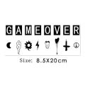 Finger Tattoo Stickers Letter Small Pattern Waterproof Personality Cool Tattoos Men Black Hand Back Temporary Tattoo Women. 