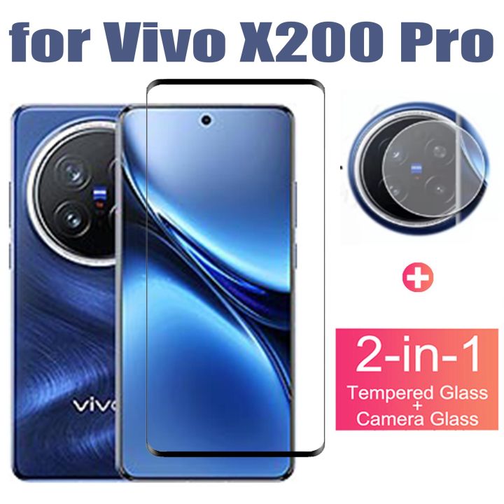 Vivo X200 Pro Tempered Glass For Vivo X200 Pro Camera Lens Protector and Full Coverage Screen Protector