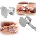 Two Sides Aluminum Meat Hammer Mallet Beef Chicken Kitchen Tools. 