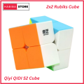 Original Rubiks Cube 2x2 Stickerless Best Quality Fast Speedy Magic Rubik Speed Cube Educational Puzzle Toys. 