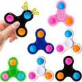 Pop It Fidget Spinner Sensory Simple Dimple Toy Relieve Stress. 