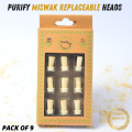 Purify Miswak Kit -  Miswak Brush,  Miswak Powder, & 9 Replaceable Heads - 100% Natural Peelu Miswak Toothbrush | Natural Toothbrush | Miswak Toothbrush | Best for Kids, Men, and Women | Perfect for Gifting. 