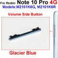 Volume Side Button For Xiaomi Redmi Note 10 10s 10T Pro 4G 5G Up Down Volume Button Power Side keys Repair Spare Parts. 