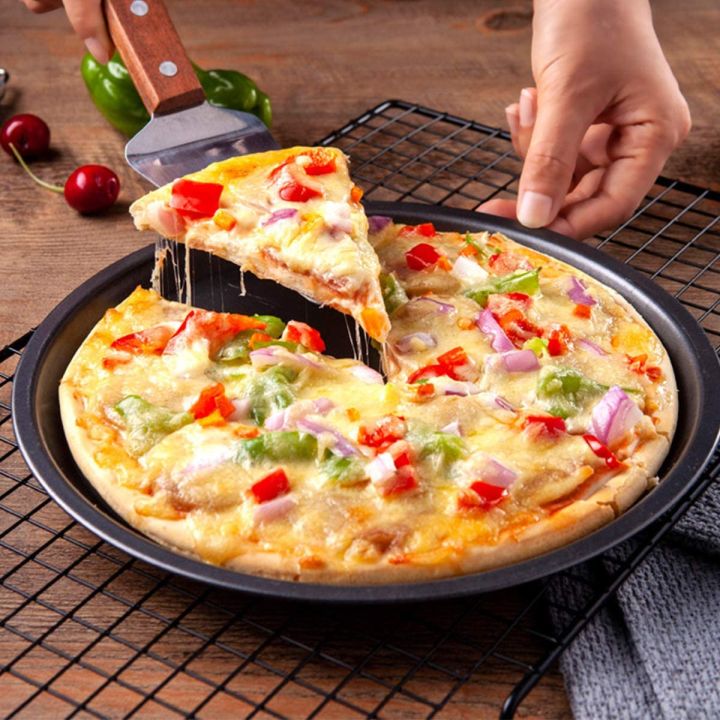 Round Premium 3-Piece Set Non-stick Pizza Pan,