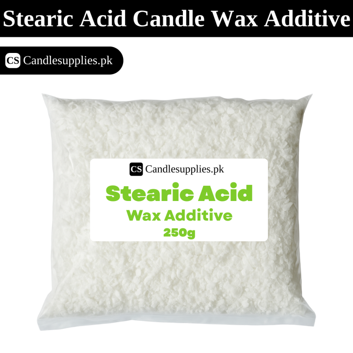 Stearic Acid For Candle Making - 250g - Stearic Acid - Stearic Acid Candle Wax Additive - Stearic Acid For Candles - Candle Wax Hardner – Wax Additive For Candle Making - Candle Supplies - Candle Making Material - Candle Wax Additive - CandleSupplies.PK