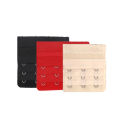 3 Bra Extenders - Elastic Hook Soft Bra Extension (RED, SKIN & BLACK). 