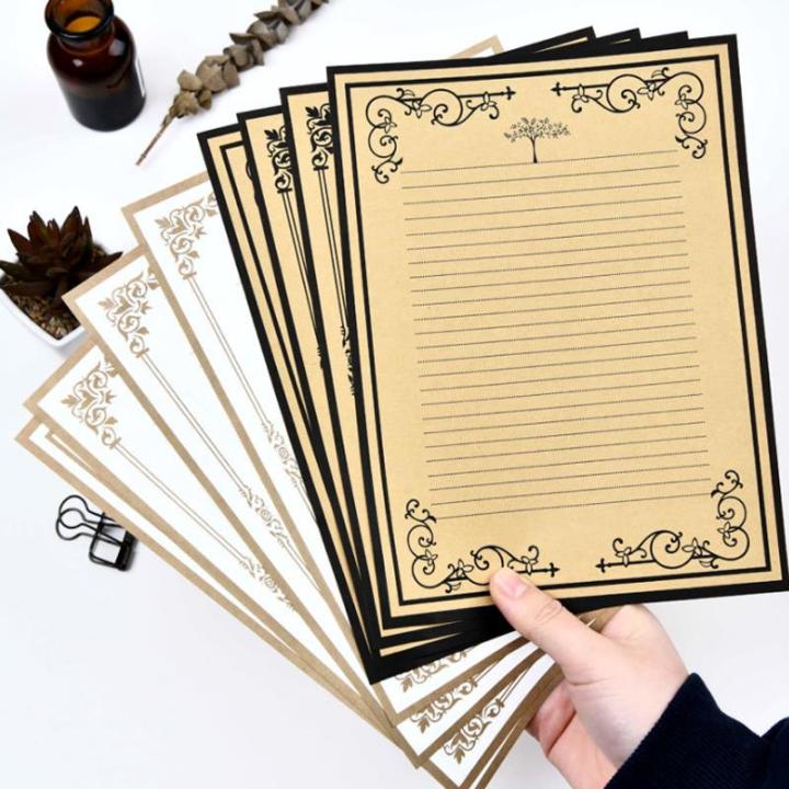 Kraft%20Paper%20Letter%20Paper%20Retro%20Creative%20Exquisite%20Chinoiserie%20Love%20Letter%20Letter%20Paper%20Set%208%20Sheets/pack%20Invitation%20Letterhead%20-%20Image%207