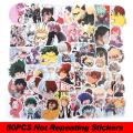 50pcs New Anime My Hero academia Stickers Decals Motor Skateboard Laptop. 