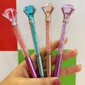 Diamond Shaped Ball-Point Pen With Unique Colors. 