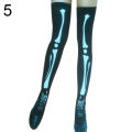 Halloween Party Bloody Skeleton Cobweb Bat Stockings Women Thigh High Socks. 