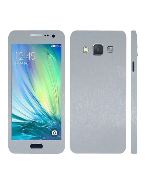 Samsung%20Galaxy%20A3%202015%20%20Silver%20Brushed%20Metal%20Texture%20Mobile%20Skin%20-%20Image%203
