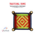 Traditional Multi Color Wood Fixed Stool / Wood Chowki / Peeri / Wood Peerah. 