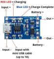 TP 4056 Charging Module 1A 18650 Lithium Battery Charger Module Micro USB and Type C With Battery Protection BMS - 3.7V. 