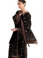 Brand Baroque Jazmin chiffon 3 Piece Suit -With Net Duppata. 