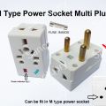 15AMP Multi Plug Adapter with Fuse for Power Plug | M Type Power Socket. 