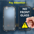 Biruiqu For iPhone X / iPhone XS Magnetic Absorption Case Metal Frame Shockproof Double Sided Tempered Glass Magnetic Case Cover. 
