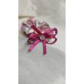 Hair Pony In Double With Ribbon Bow And Stone- Korean Style Poni-Hair Tie Poni  -Hair Accessories. 
