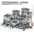 Minecraft兼容乐高军事积木基地士兵人仔堡垒哨塔建筑拼装模型玩具儿童节日礼物男孩女孩. 