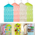 16 Pocket Hanging Organizer, Durable Clear Door Fordable Wardrobe Storage Organizer Hanging Bag. 16 Pockets space saver for organizing home.. 