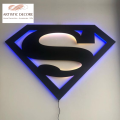 3D Superman Wall Lamp - Gaming Decor - Aesthetic room decor - Color Black. 