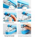 Mini Portable Household DIY Needlework Machines Fabrics Pocket Manual Handwork Outdoor Fabric Stitch Cloth Needle Threader Tailor Sew Handheld Delicate Thread Stitching Repairs Operate Kit Use for Travel and Home. 