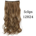 Hair Extension Natural Brown 29 Inch - Curly 5 Clips In Hair Extension For Her. 