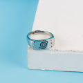 2 Designs Anime Akatsuki Sasuke Leaf Symbol Alloy Ring for Women Men Fans Red Leaf Cosplay Creative Couple Rings. 