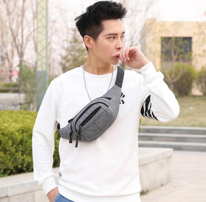 Crossbody Fanny Pack for Men Waist Bag & Hip Bum Bag with Adjustable Strap for Outdoors Sport Running Camping Waist pack Sport Hiking Running, Travel, Walking Waterproof Waist Bag.