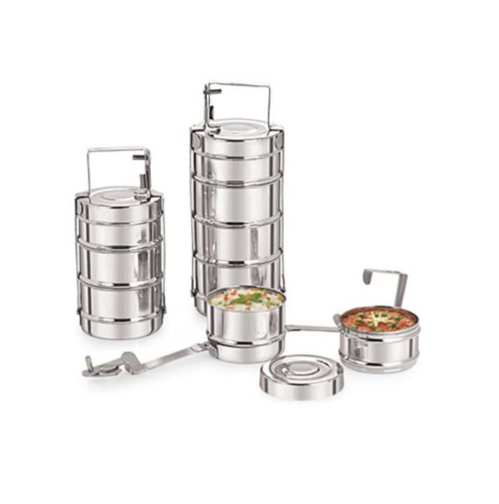 Tiffin Box Lunch Box 3 Layer Stainless Steel-Durable