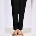 Black Plain Straight Trouser,Pants,Capri For Girls/Ladies imported Fabric. 