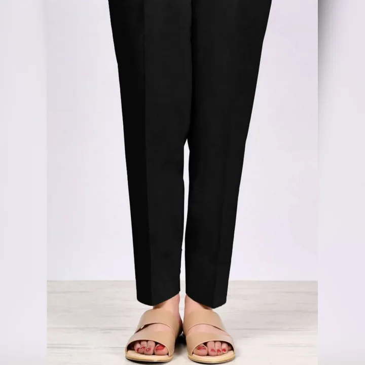 Black%20Plain%20Straight%20Trouser,Pants,Capri%20For%20Girls/Ladies%20imported%20Fabric%20-%20Image%203