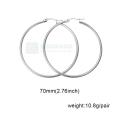 Large Size Classic Round Hoop Earrings For Girls and Women. 