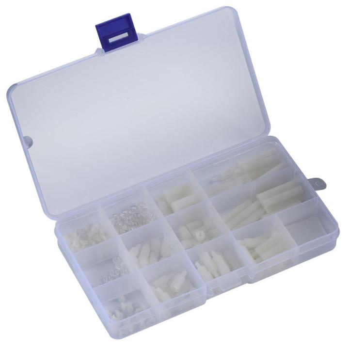 Screws Kit for Arduino/Raspberry Pi 210 pcs Screws Kits Plastic Screws and Nuts with Storage Box Case for DIY Raspberry Pi 2/3