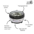 Premium Quality Elegant Luxury Design Happy House Brand Silver Food Warmer Hot Pot With Glass Lid, High Quality Unbreakable Insulated Material Keeps Food Fresh and warm upto 6 Hours, Available in Small, Medium, Large, 3 Pcs Set and 4 Pcs Set - Black. 