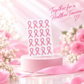 Pink Ribbon Sticker Sheet. 