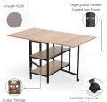 folding dining table with iron base portable. 