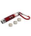 New 3-in-1 LED Laser Pointer Keychain with UV Light - Multicolor, Portable, Battery-Operated. 