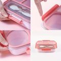 Techmanistan 4 Compartments/3 Compartments Bento Box With Fork, Kids Lunch Box with Accessories, Lunch Box, Kids School Tiffin Box. 