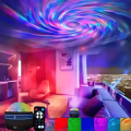 Starry Sky Galaxy Projector | LED Night Light for Kids & Party | Remote Control, USB, Sound-Activated, 7 Modes. 